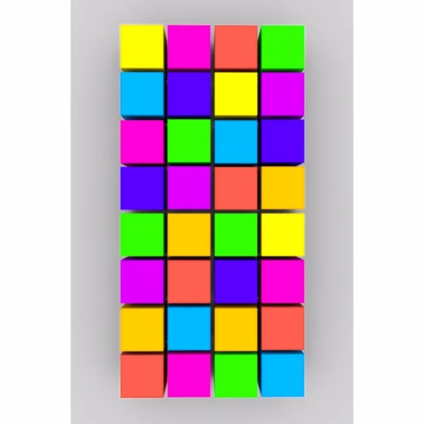 Colorful 3D Cubes Mobile Case Cover - Image 2