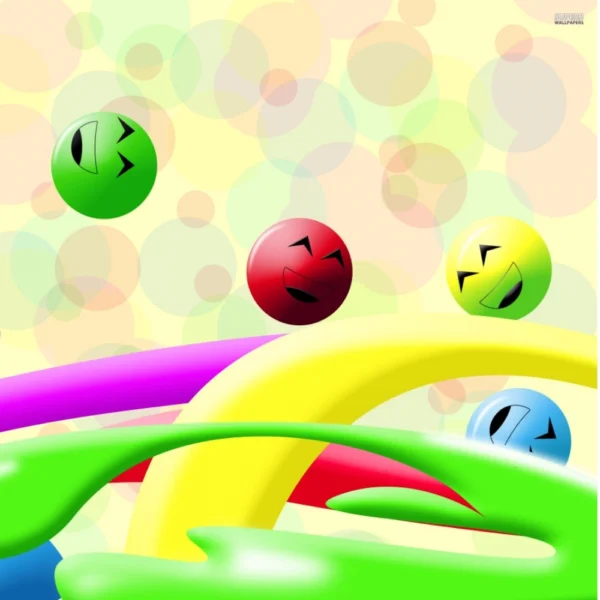 Happy Emoji Color Balls Mobile Case Cover - Image 2