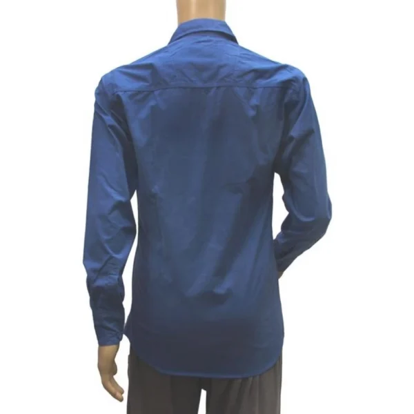 Generic Mens Cotton Casual Men Shirts (Blue, L) - Image 2