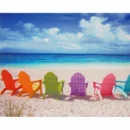 Empty Ocean and Colorful Chairs Mobile Case Cover