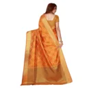 Generic Women's Kanjivaram Silk Saree with Blouse (Yellow, 5-6 Mtrs)