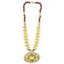 Designer Yellow and Golden Beads Necklace