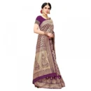 Generic Women's Jacquard Silk Kanjivaram Jacquard Silk Saree With Blouse (Jamli, 5-6 Mtrs)