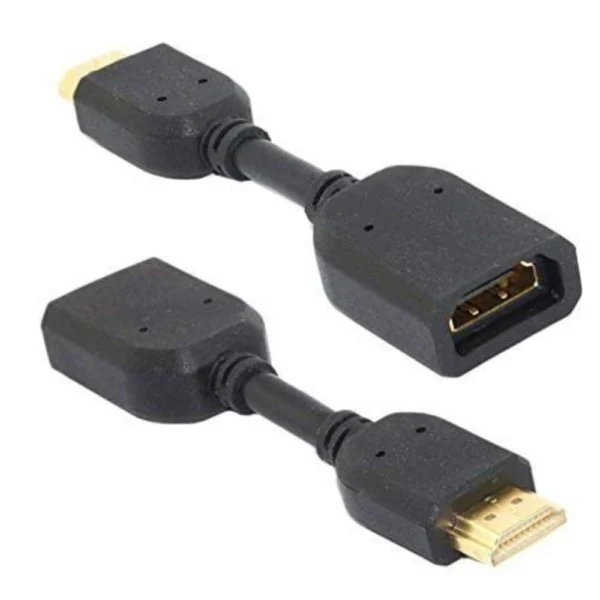 Generic Male to Female HDMI Cables 0.1 (Black) - Image 3