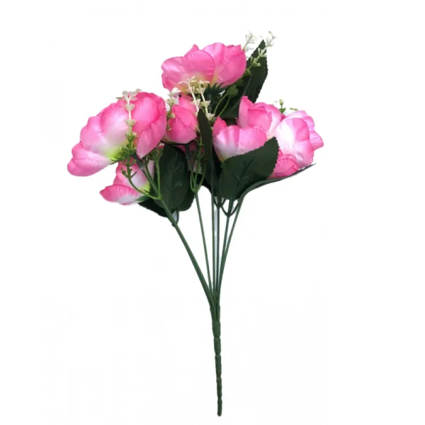 Generic Artificial Flowers Bunch Bouquet Of 7 Poppy Flowers For Home Decoration (Light Pink, Material:Silk, Polyester)