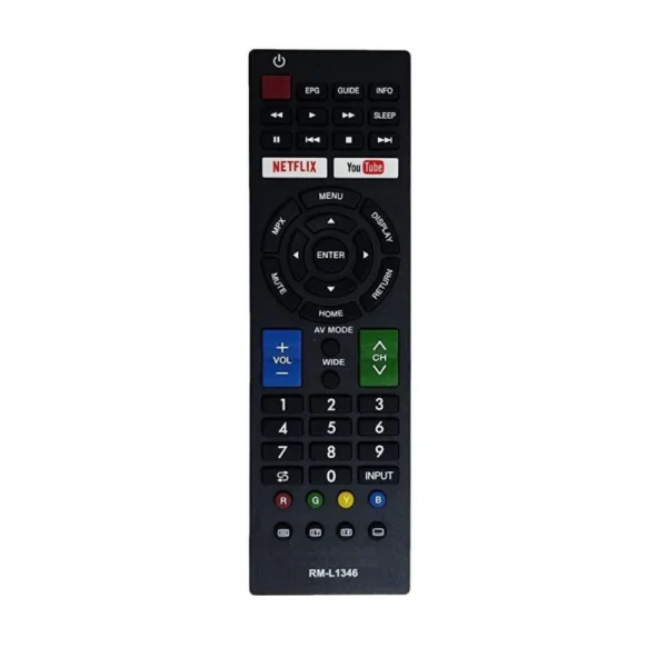 Generic Remote with Netflix and YouTube Function (No Voice), Compatible with Sharp Smart TV LCD/LED Remote Control (Exactly Same Remote will Only Work)