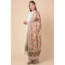 Generic Women's Art Silk Printed Dupatta (Gold, Length: 2.25 to 2.50 Mtr)