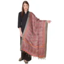 Generic Women's Art Silk Printed Dupatta (Grey, Length: 2.25 to 2.50 Mtr)