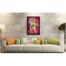 Generic Radha Krishna Painting with Synthetic Photo Frame (Multicolor)