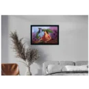 Generic Radha Krishna Painting with Synthetic Photo Frame (Multicolor)