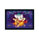 Generic Ganesh Photo with Synthetic Photo Frame (Multicolor)