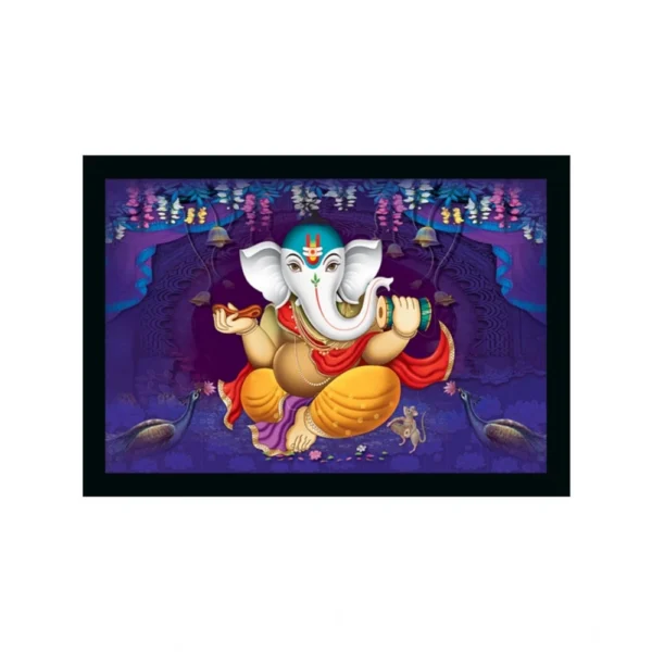 Generic Ganesh Photo with Synthetic Photo Frame (Multicolor)