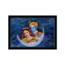 Generic Radha Krishna Painting with Synthetic Photo Frame (Multicolor)