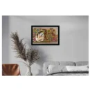 Generic Radha Krishna Painting with Synthetic Photo Frame (Multicolor)