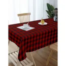 Generic Checked Cotton Checks Table Cloth (Red & Black)