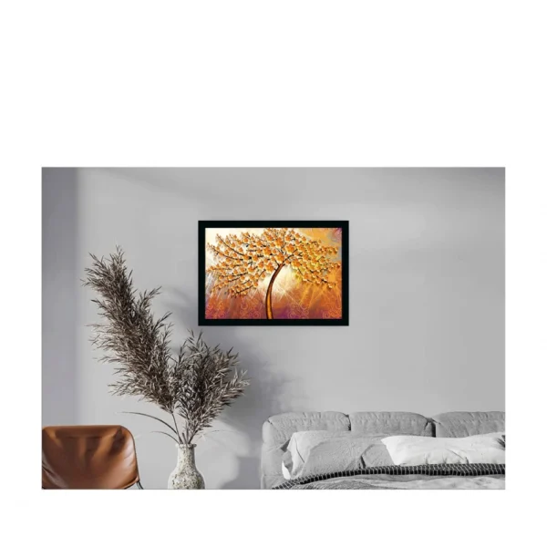 Generic Tree Painting Painting with Synthetic Photo Frame (Multicolor) - Image 2