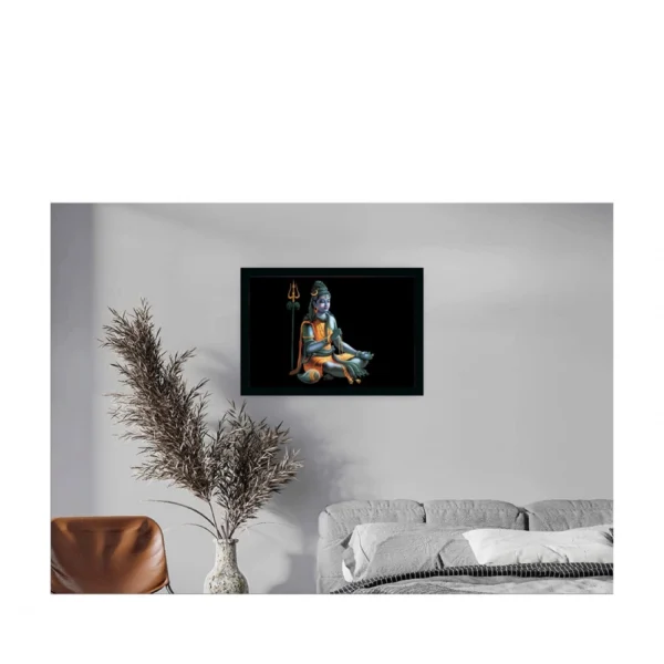 Generic Lord Shiva Painting with Synthetic Photo Frame (Multicolor) - Image 2