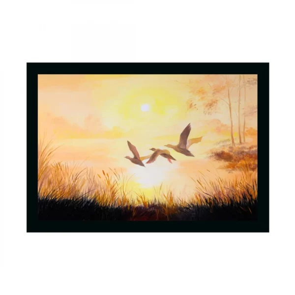 Generic Natural Scenery Painting with Synthetic Photo Frame (Multicolor)