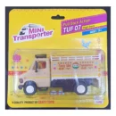 Generic Plastic Pull Back Action 407 Mini Transporter Truck With Openable Tail Gate Toy For Kids  (Assorted)