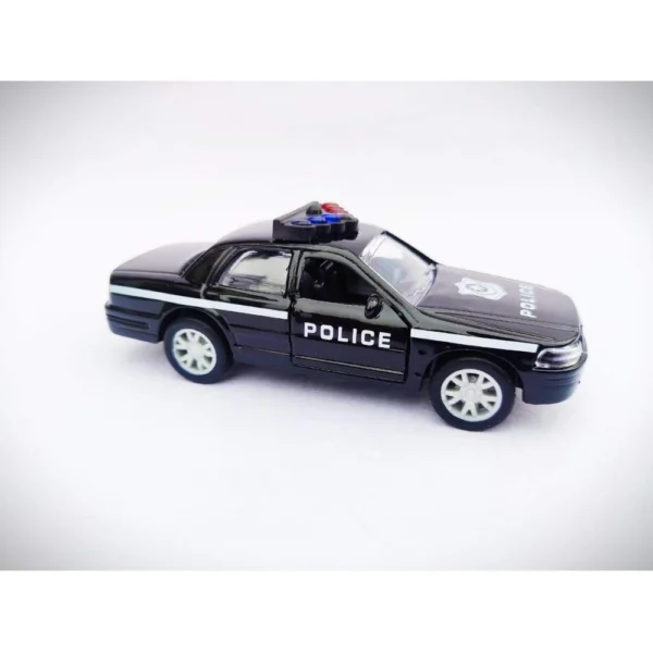 Generic Plastic Diecast Metal Pullback Police Car (Red) - Image 2