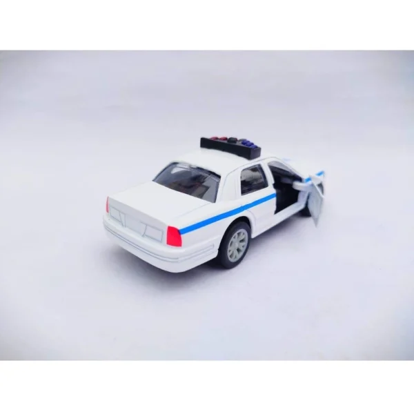 Generic Plastic Diecast Metal Pullback Police Car (Red) - Image 6