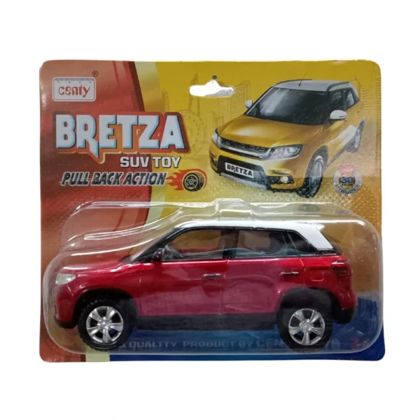 Generic Plastic Brezza Red  White Suv Car For Kids (Red) - Image 2