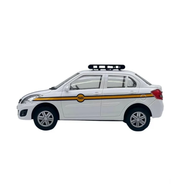 Generic Plastic Ola Uber Swift Taxi Model Car Openable Doors Pull Back Action Collectible Car For Kids (White) - Image 4