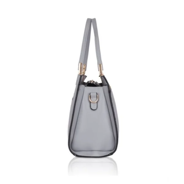 Generic Women's Faux Leather Textured Adjustable Long Belt Handbag (Grey) - Image 4