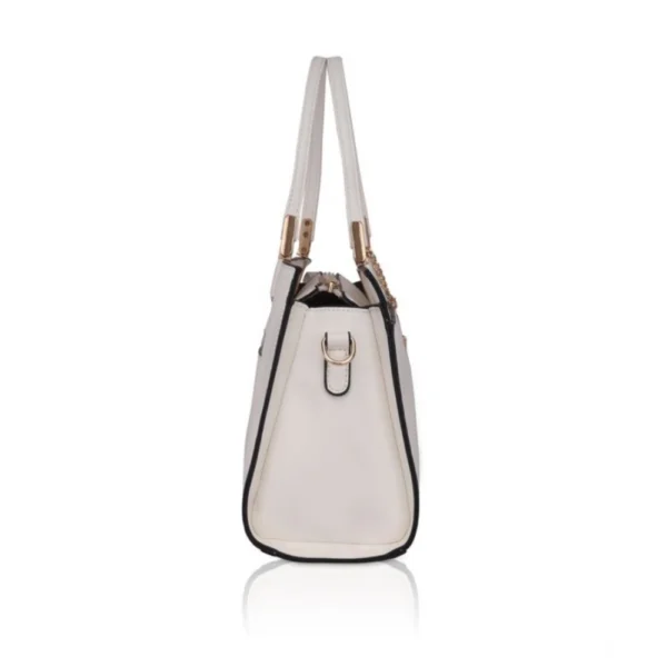 Generic Women's Faux Leather Textured Adjustable Long Belt Handbag (White) - Image 5