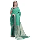 Generic Women's Kanjivaram Silk Designer Weaving Saree With Unstitched Blouse (Green, 5.50 Mtrs)