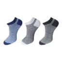 Generic 3_Pair Set Unisex Casual Cotton Striped Ankle Length Socks (Multicolor)