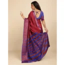 Generic Women's Organza Woven Saree With Unstitched Blouse (Maroon, 5.5Mtrs)