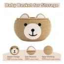 Generic Cotton Bear Shaped Storage Baskets Pack of 1 (Beige)