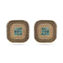 Generic Pack Of 2 Stylish Stone Higlight Earrings (Blue)