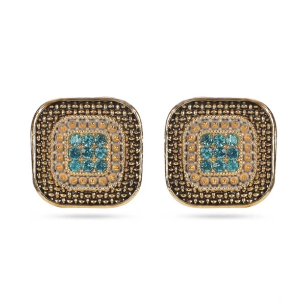 Generic Pack Of 2 Stylish Stone Higlight Earrings (Blue)