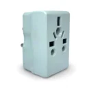 Generic 3 in 1 Worldwide Universal Multi Plug Socket Travel Adapter Plug with Surge Protector (White)