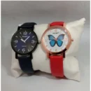 Generic Women's Casual Leather New Stylish Watch Pack Of-2 (Assorted)