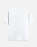white unisex cotton crew neck t-shirt.