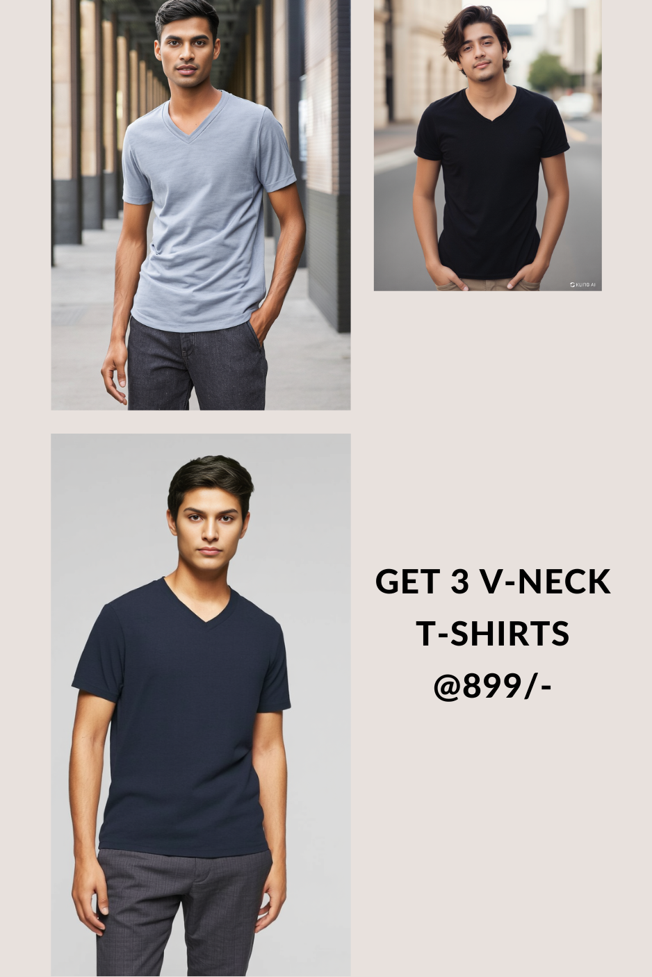 Buy 3 t shirt @899