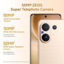 Vivo V60 5G Auspicious Gold, 8GB RAM, 256GB Storage camera