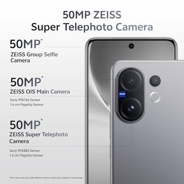 Vivo V60 5G Mist Gray, 8GB RAM, 128GB Storage camera feature