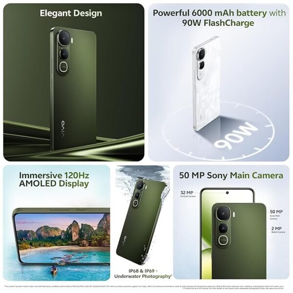 Vivo Y400 5G Olive Green, 8GB RAM, 128GB Storage feature